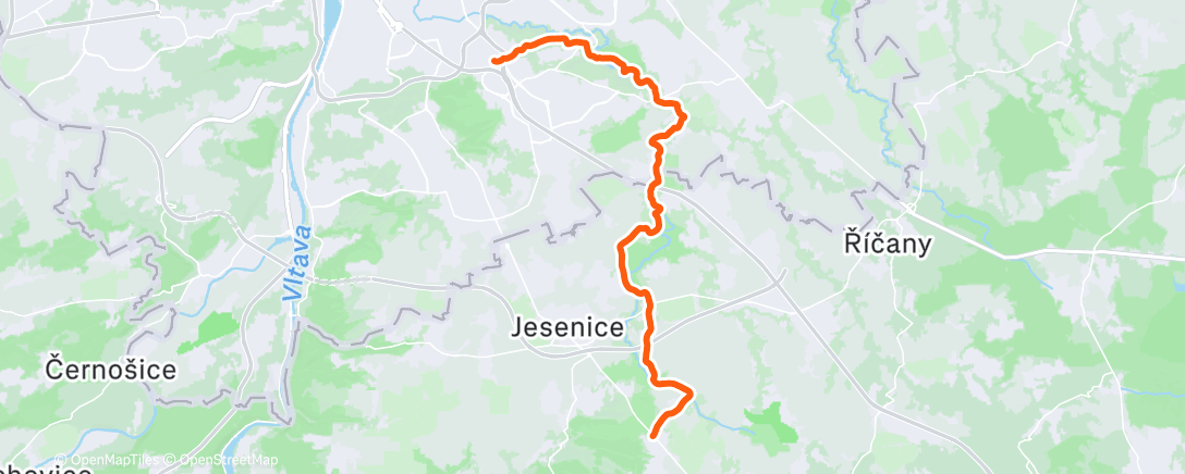 Map of the activity, Afternoon Mountain Bike Ride