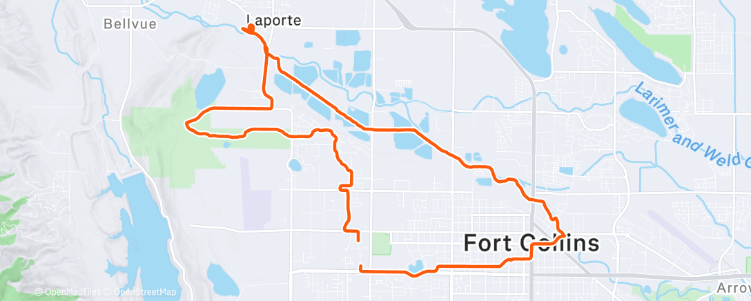Map of the activity, Afternoon Gravel Ride