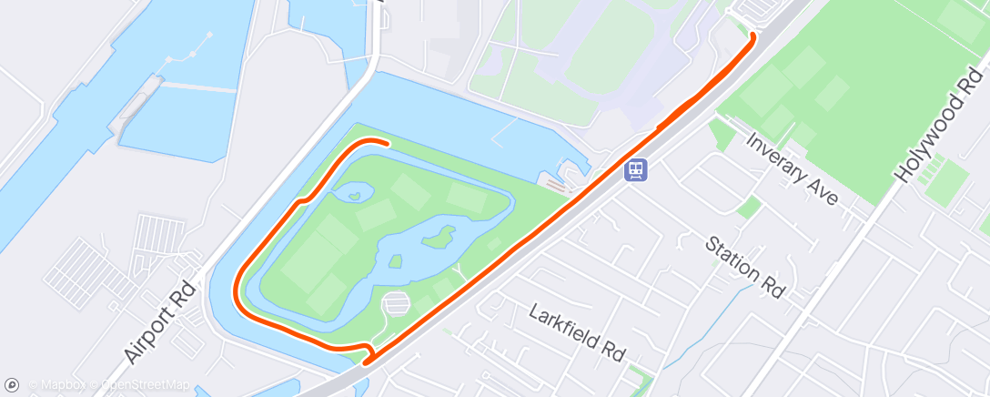 Map of the activity, Afternoon Run