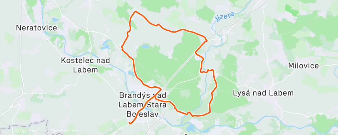 Map of the activity, Afternoon Ride