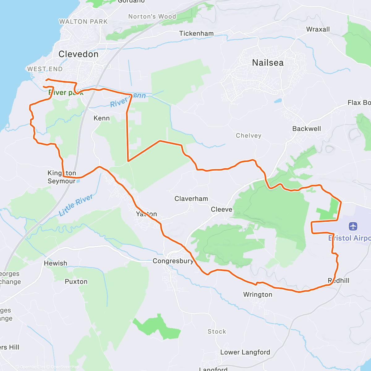 Map of the activity, Morning Ride