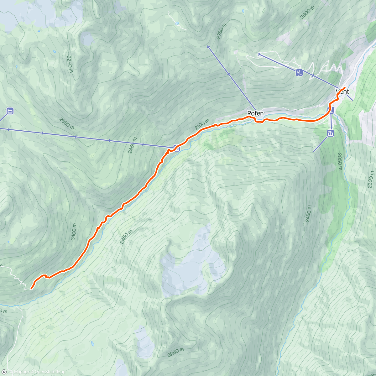 Map of the activity, Vent