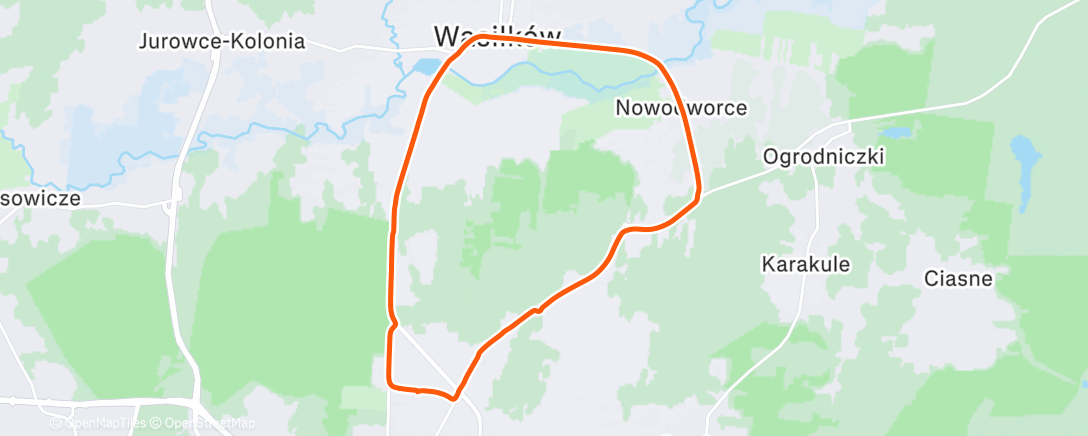 Map of the activity, Afternoon Ride