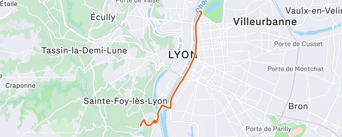 Map of the activity, Sortie vélo dans l'après-midi