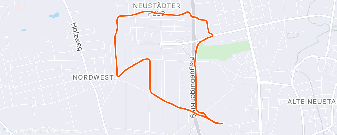 Map of the activity, Lauf am Nachmittag