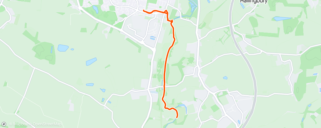 Map of the activity, 21-4-24 walk down the Stort...cold