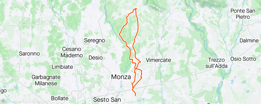 Map of the activity, Monticello da Triuggio