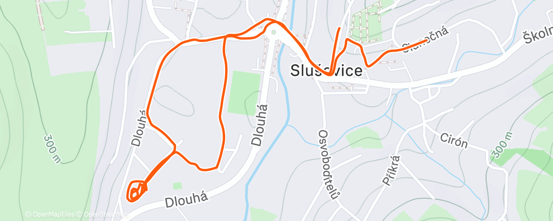 Map of the activity, Afternoon Walk