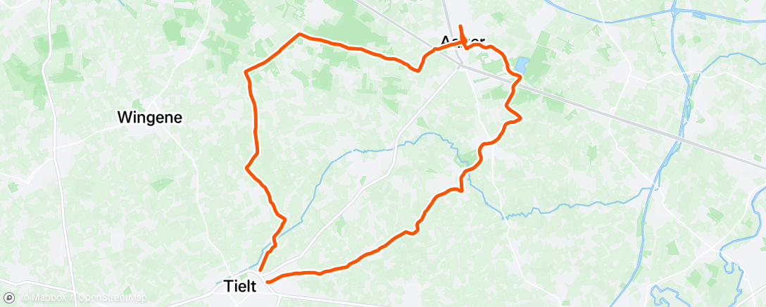 Map of the activity, Brugge -De Panne -1