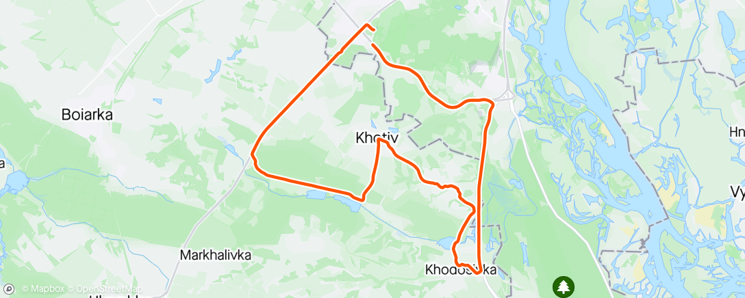 Map of the activity, Khodosivka - Khotiv