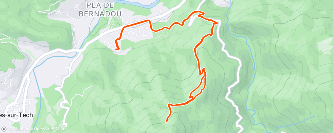 Map of the activity, Trail le matin