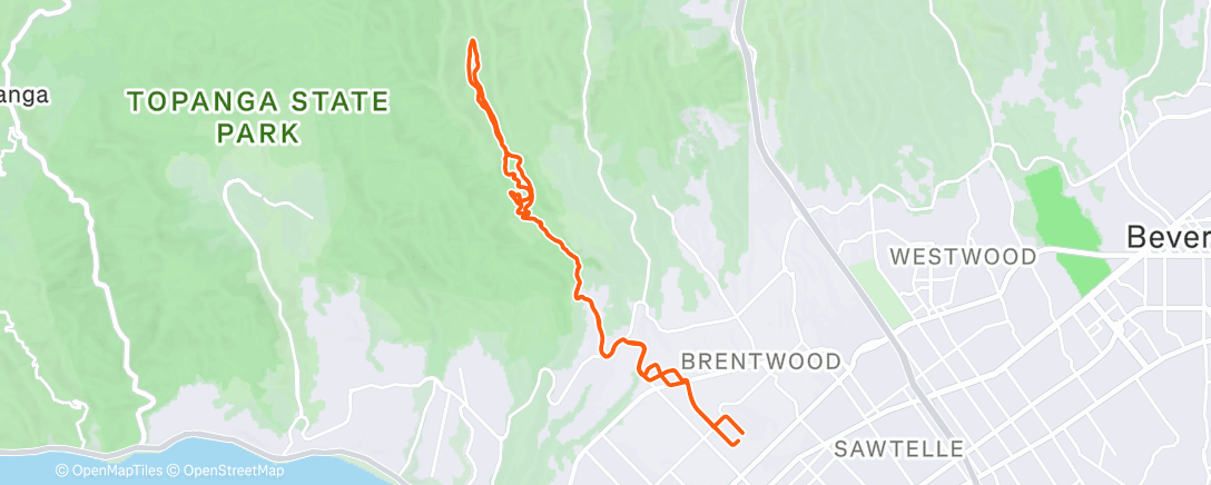 Map of the activity, Afternoon Mountain Bike Ride