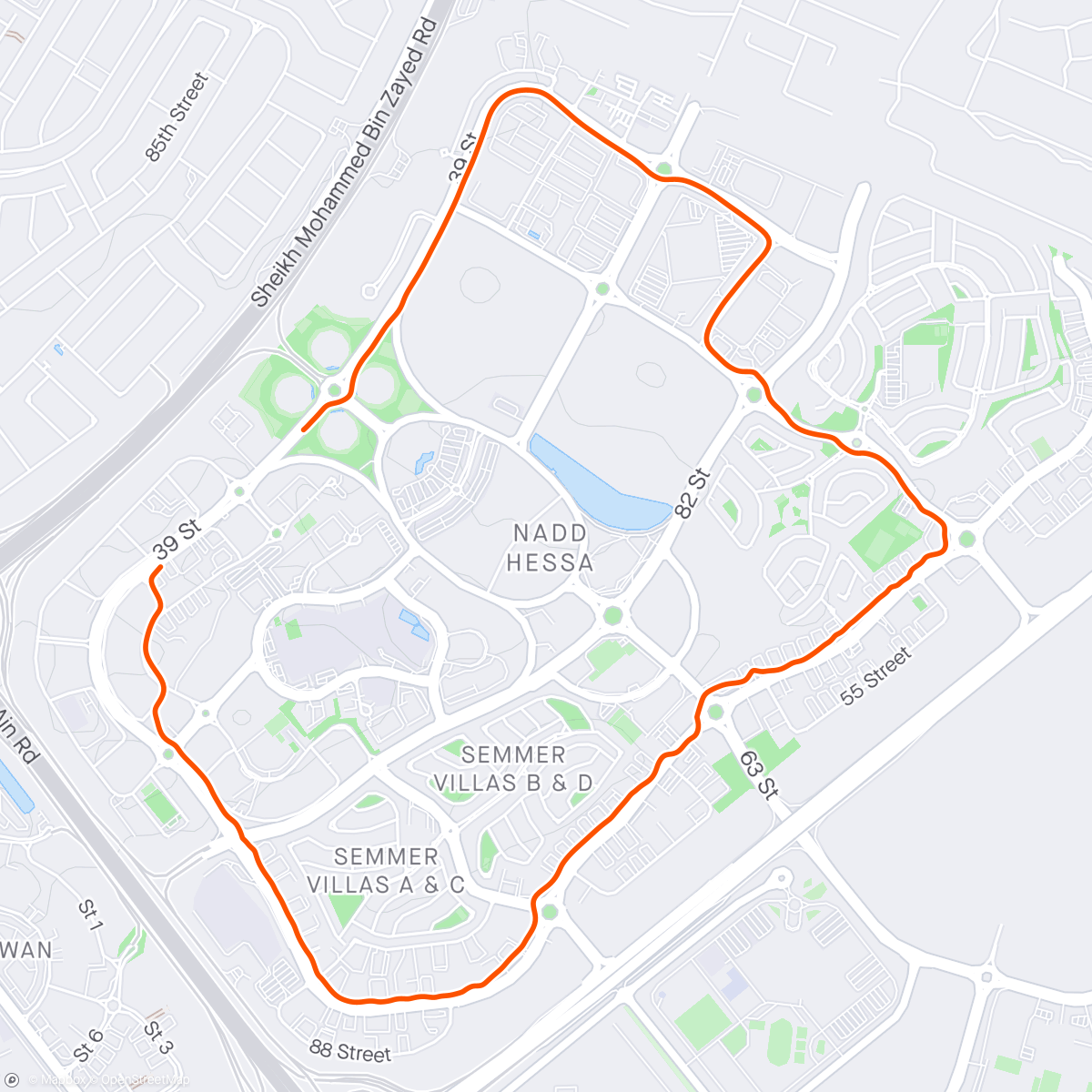 Mappa dell'attività Afternoon Run