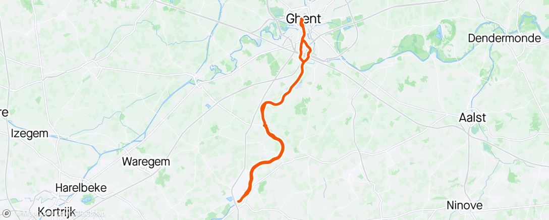 「To Ghent by ebike」活動的地圖