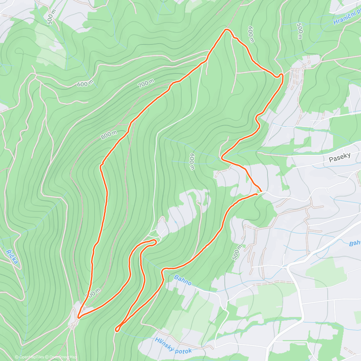 Карта физической активности (Afternoon Hike)