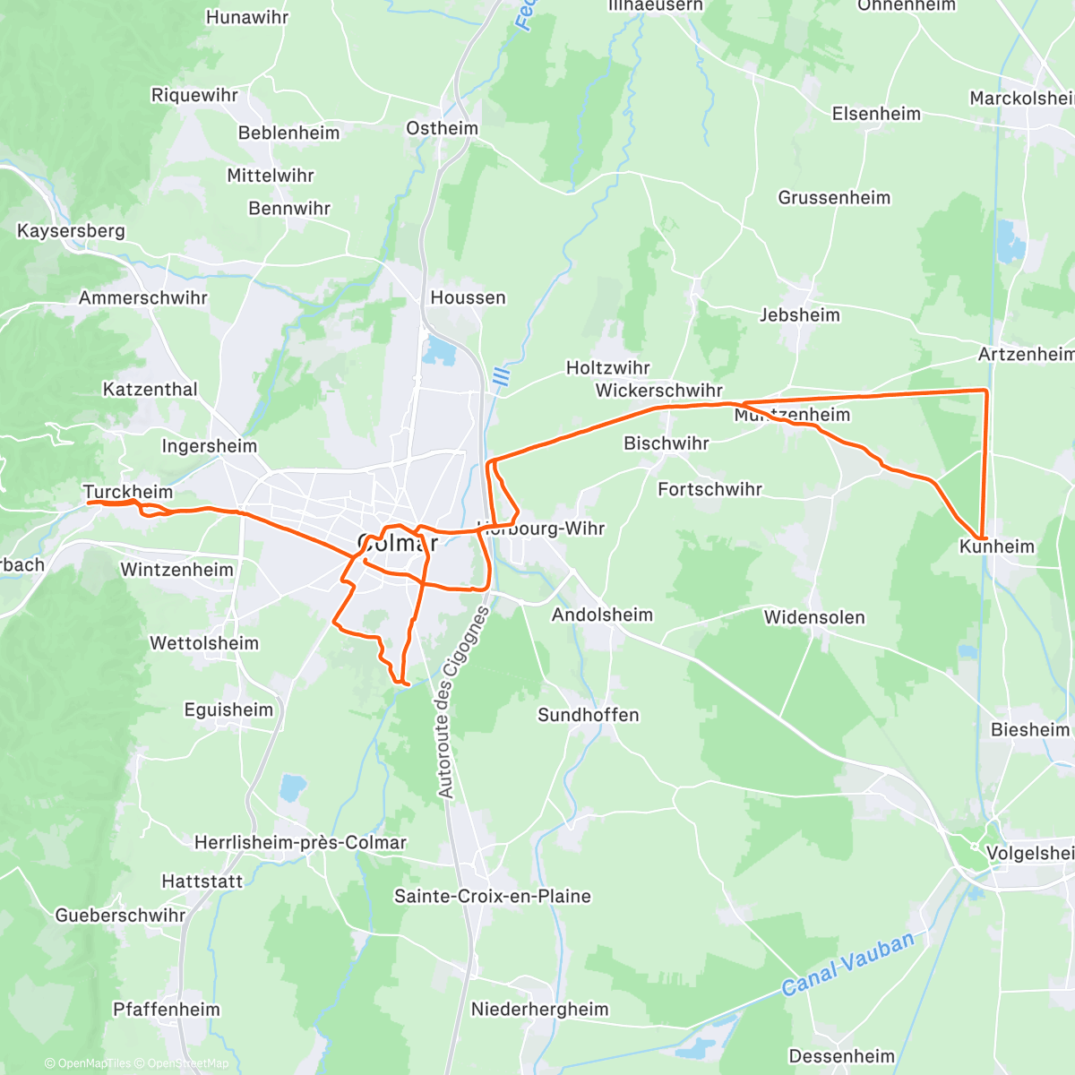 Map of the activity, Morning Ride