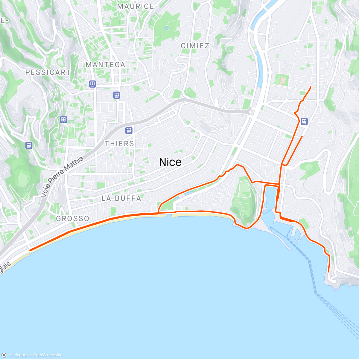 Map of the activity, Café du cycliste macchiato run