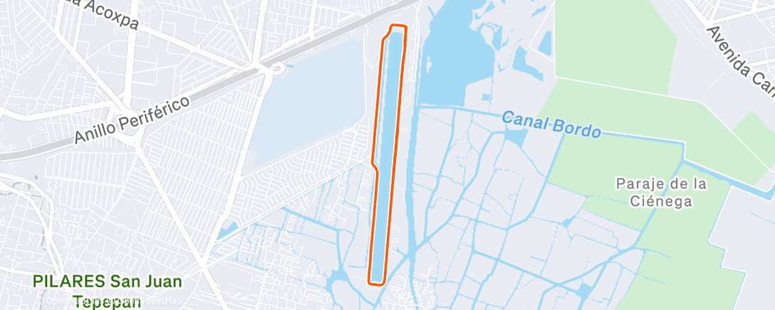 Map of the activity, Carrera a la hora del almuerzo