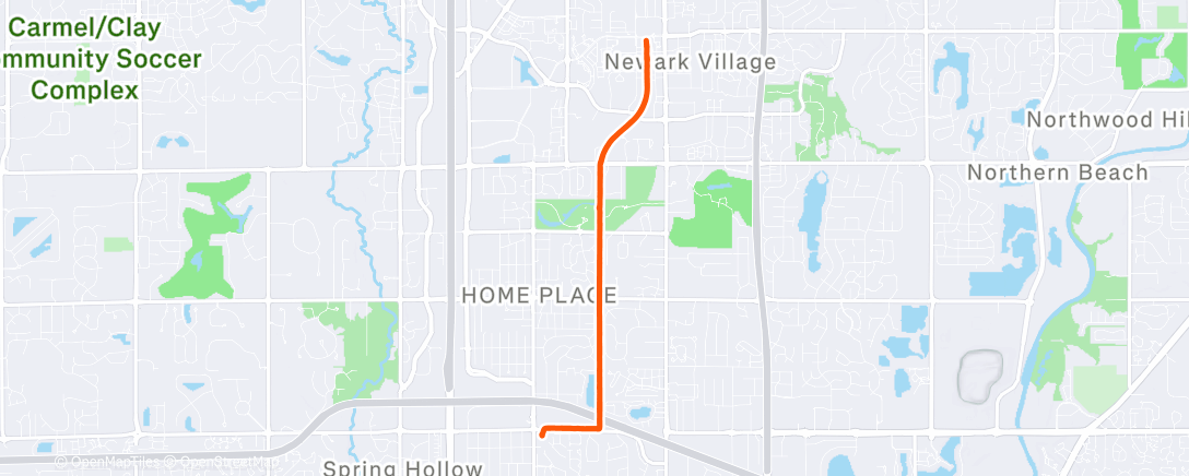 Map of the activity, Morning Walk