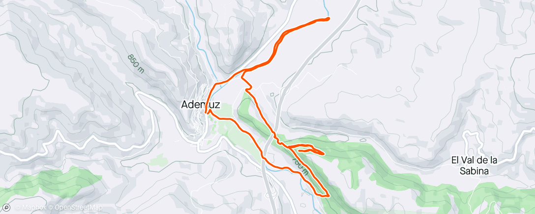 「Carrera de montaña por la tarde」活動的地圖