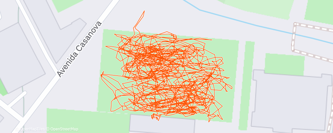 Map of the activity, Evening Football (Soccer)