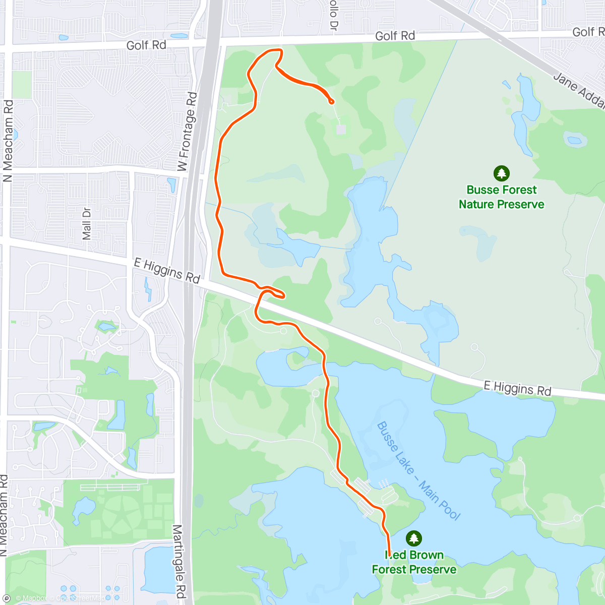 Map of the activity, Morning Run - 5 miles