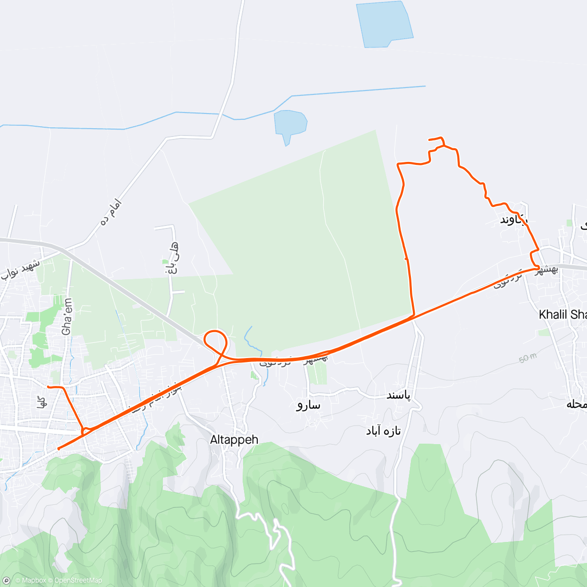 Карта физической активности (روستای رکاوند، یکشنبه های سفیران هوای پاک / روستاگردی)