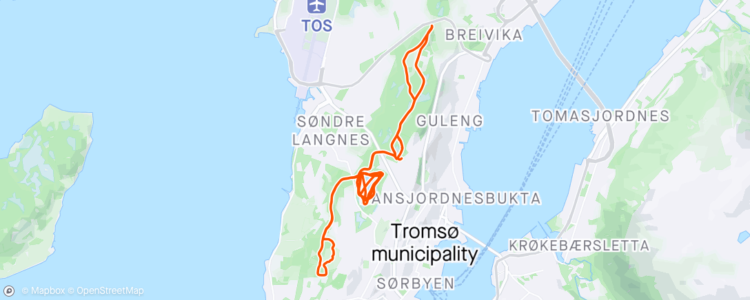 Map of the activity, Still skiing in Norway