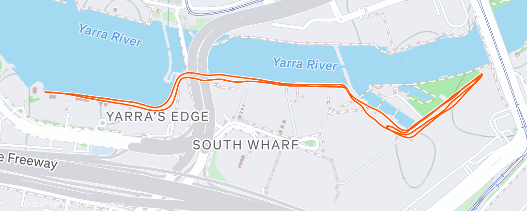 Map of the activity, Afternoon Run