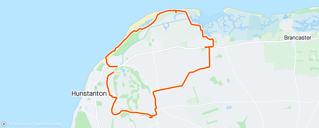 Map of the activity, Hunstanton/Ringstead/costal path circular