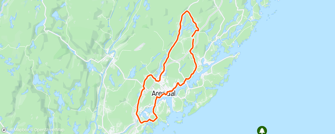 Map of the activity, Søndagstur i sol og vind 🚴🏻‍♀️😊