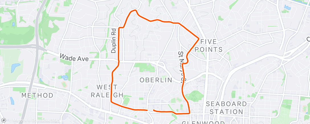 Map of the activity, Fairview Monday
