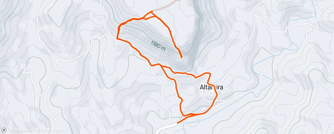 Map of the activity, Caminhada em Altamira