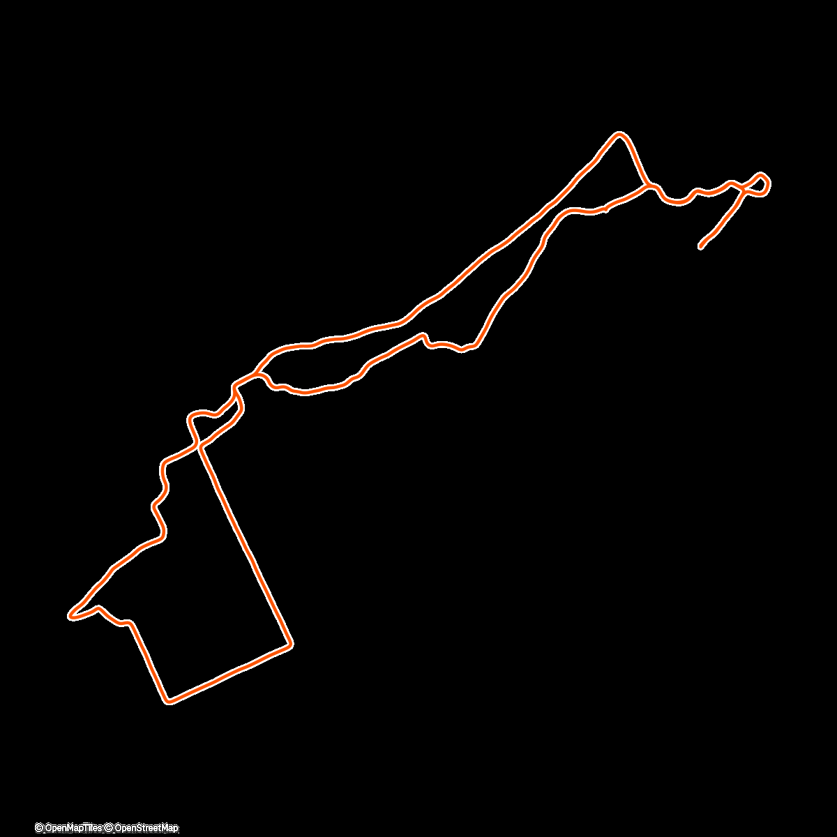 Map of the activity, Северный лыжный заезд (после обеда)