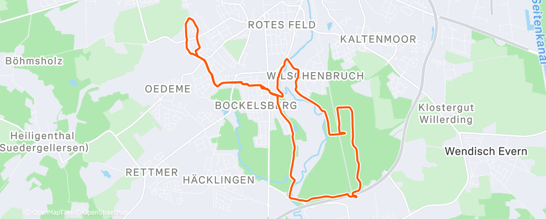 Map of the activity, Lauf am Morgen