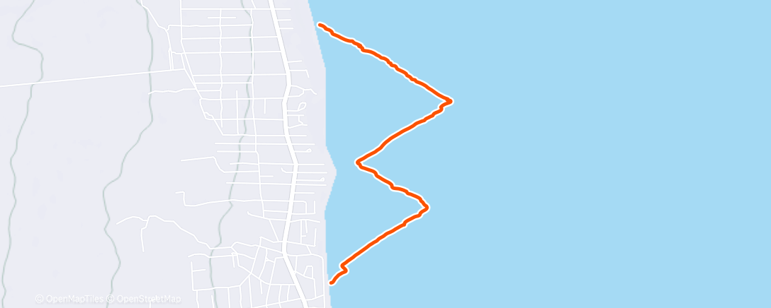 Map of the activity, Afternoon Windsurf