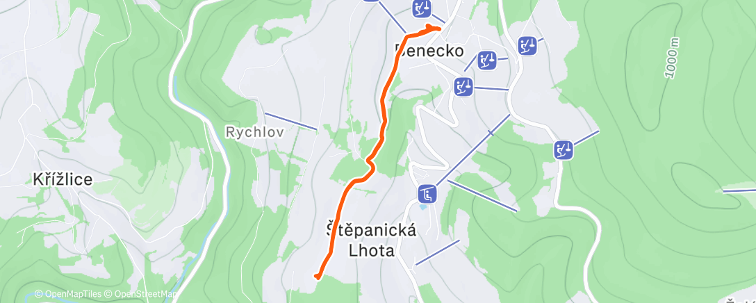 Map of the activity, Afternoon Alpine Ski