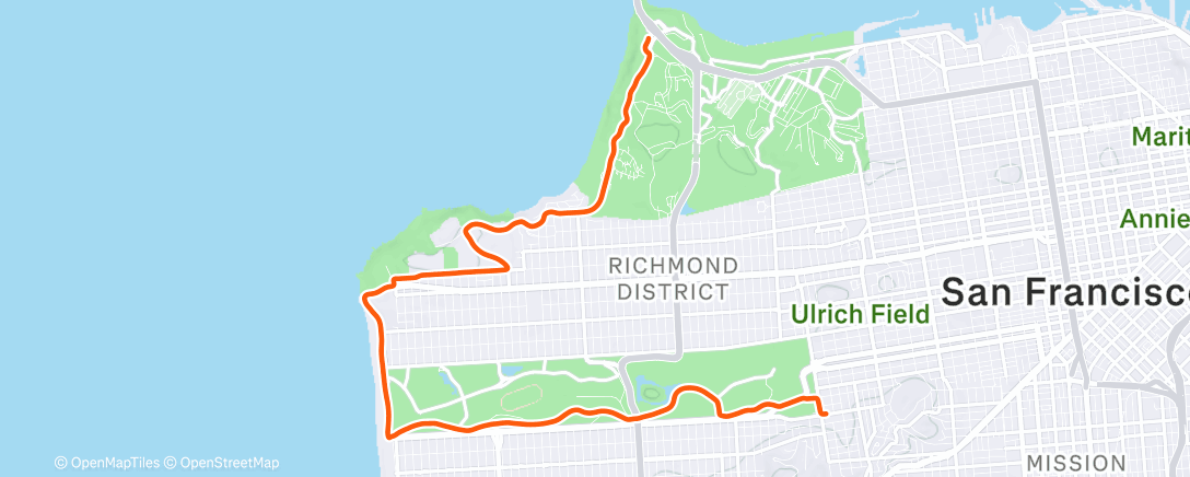 Map of the activity, Morning Ride
