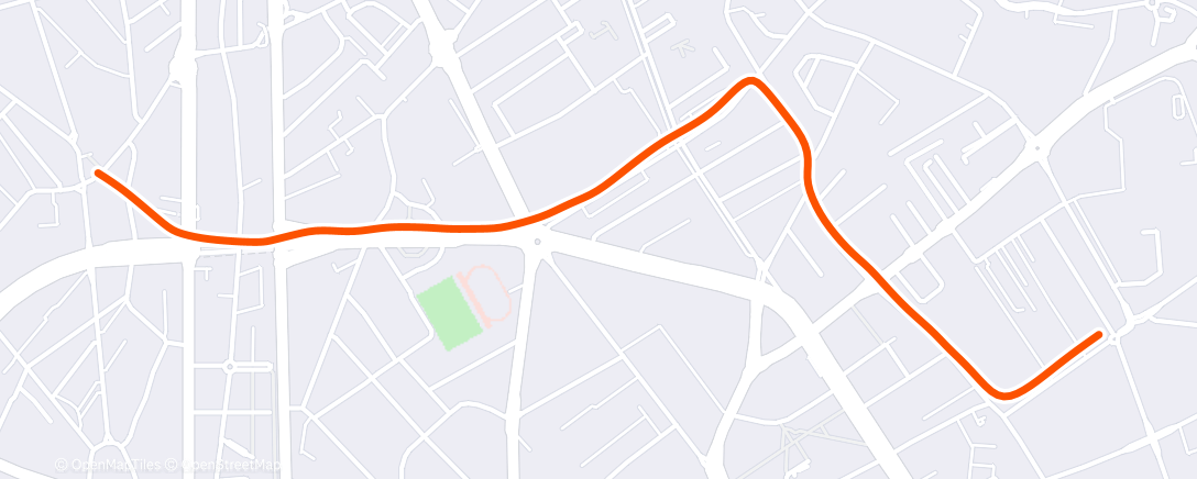 Map of the activity, Evening Run