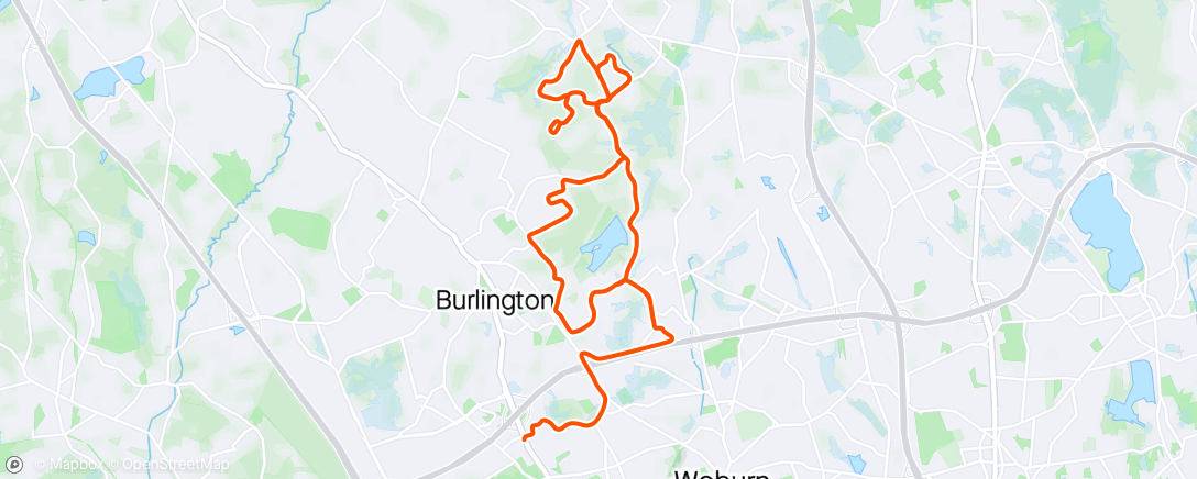 Map of the activity, Little ride in the rain before picking car up