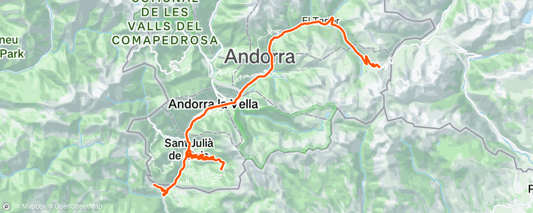 Map of the activity, Bicicleta por la mañana