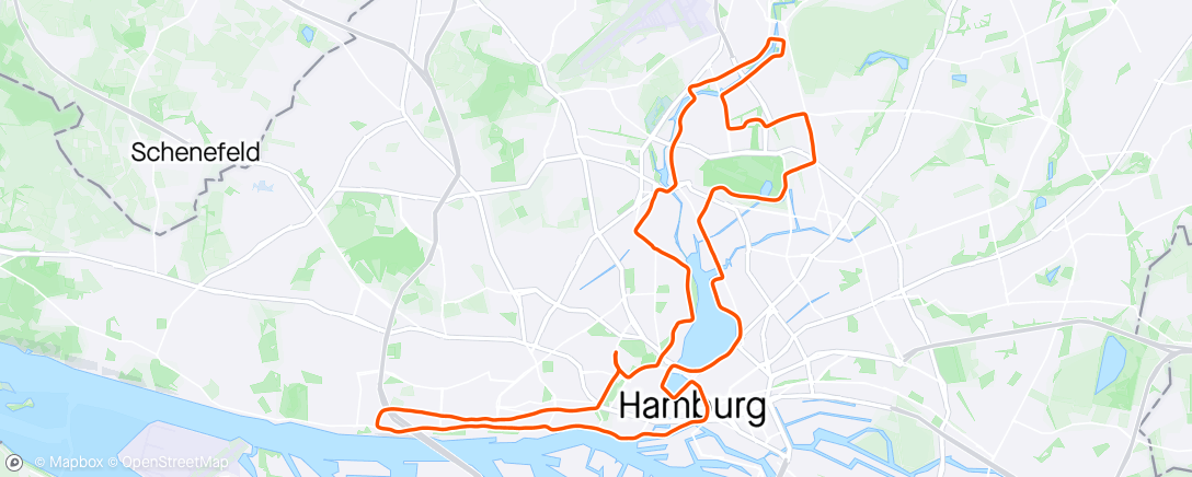 アクティビティ「Hamburg Marathon」の地図