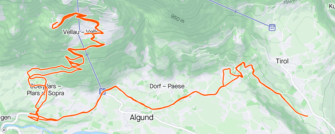 Mapa de la actividad (Mountain are calling😉)
