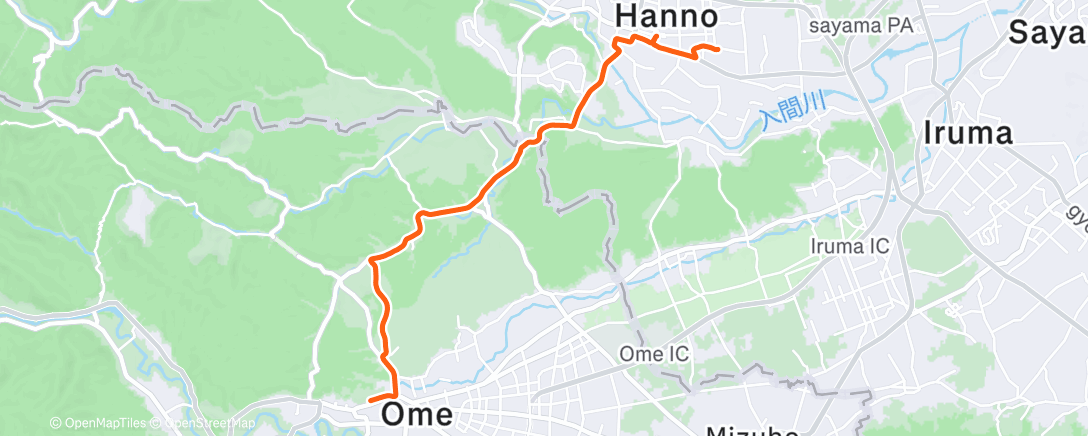 Карта физической активности (Afternoon Ride)