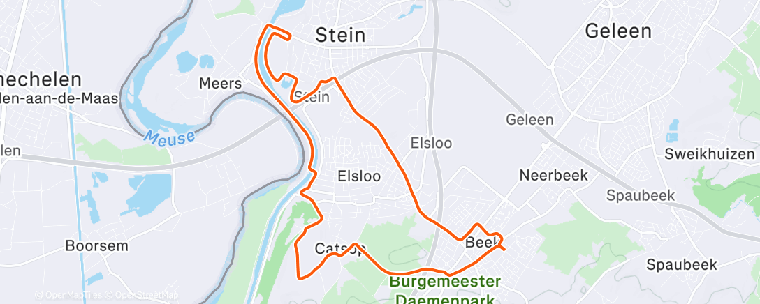 Map of the activity, Ochtendloop