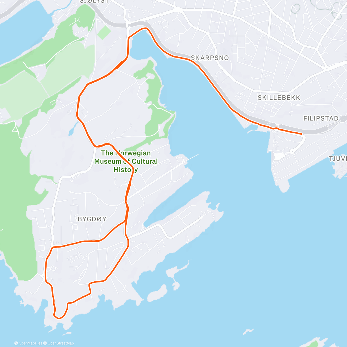 Map of the activity, Milepælsjogg 🎉🍾