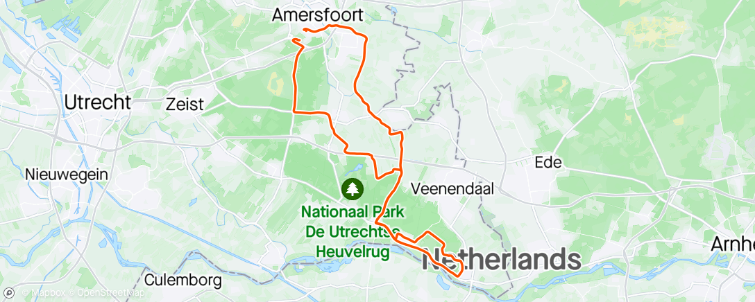 Map of the activity, Alleen op pad en bij Proloog aangehaakt bij Janjaap en Martijn