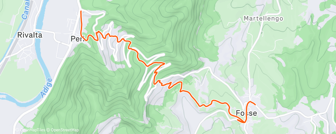 Карта физической активности (Discesa a Peri)