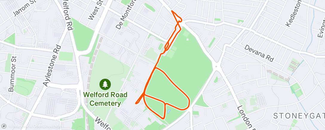 Map of the activity, A little bit of Park Run with Aamina