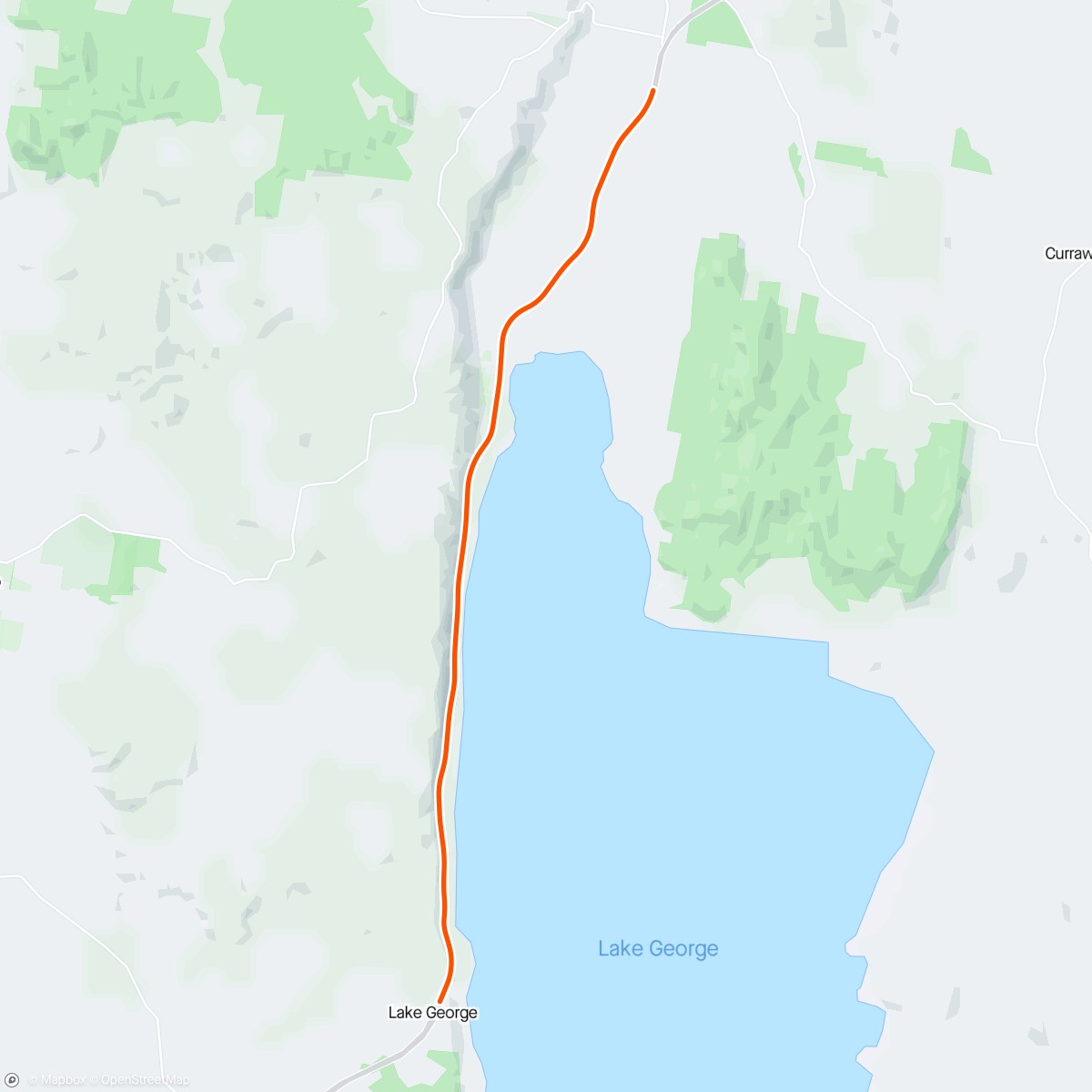 Map of the activity, ROUVY - Lake George | Australia